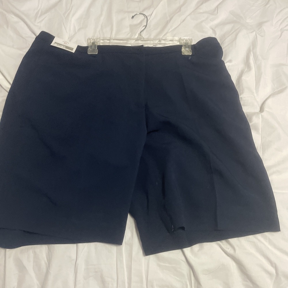 Monterey Club Shorts Mens 20w Blue Flat Front Lightweight Performance Chino NWT